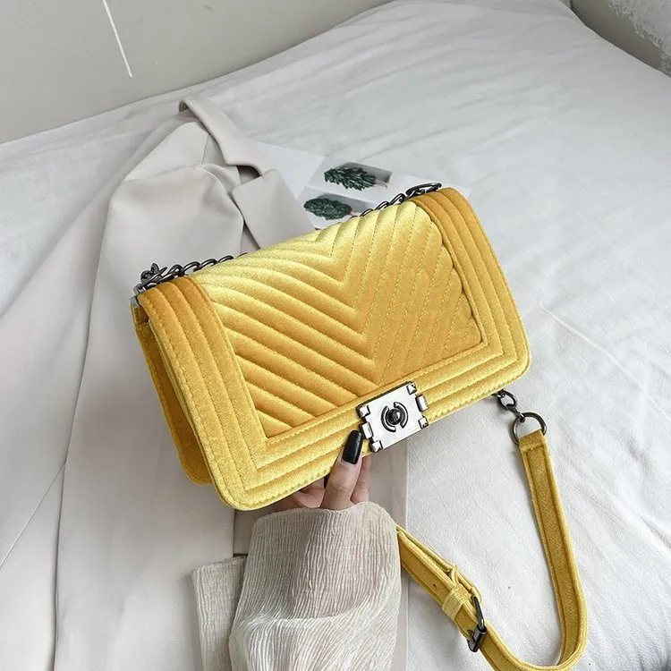 Luxury Velvet Crossbody Handbag