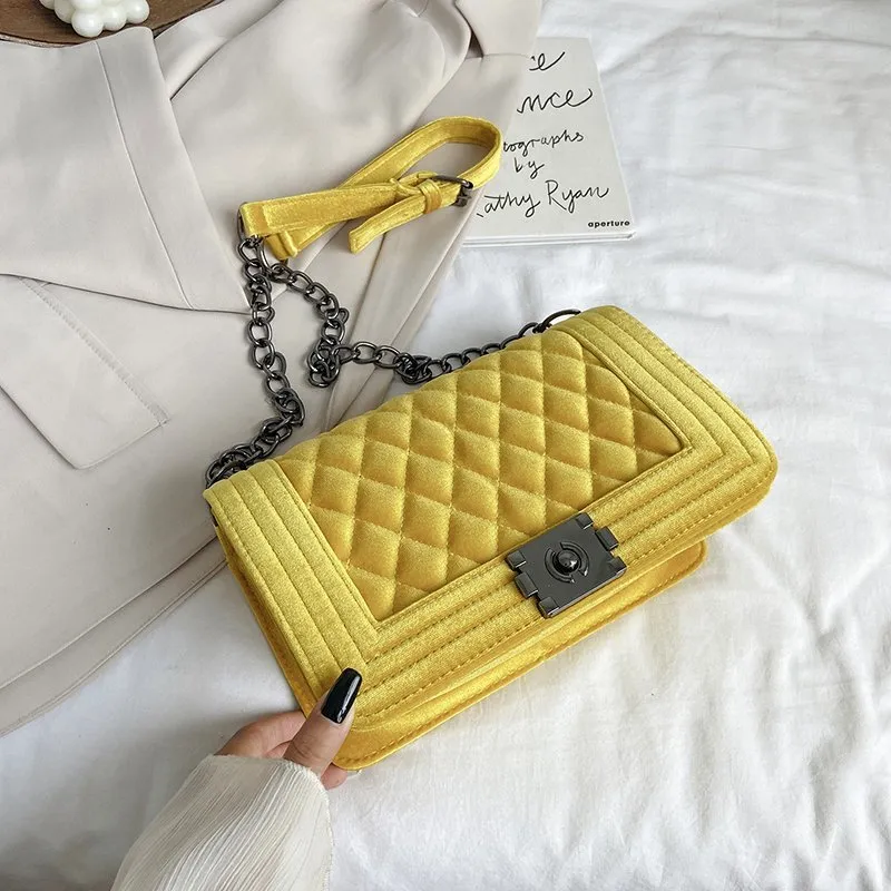 Luxury Velvet Crossbody Handbag