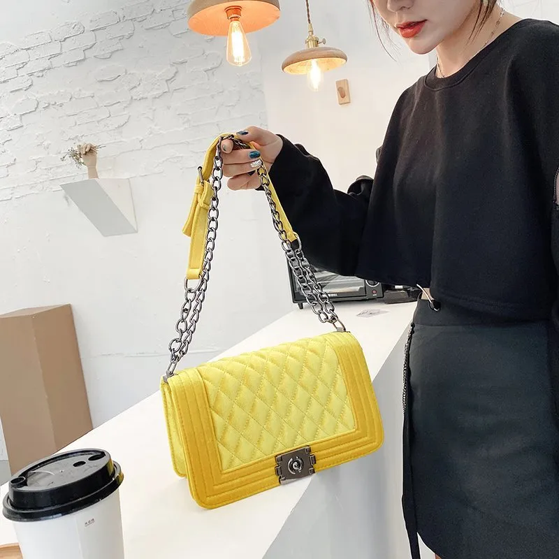 Luxury Velvet Crossbody Handbag