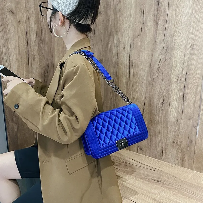 Luxury Velvet Crossbody Handbag