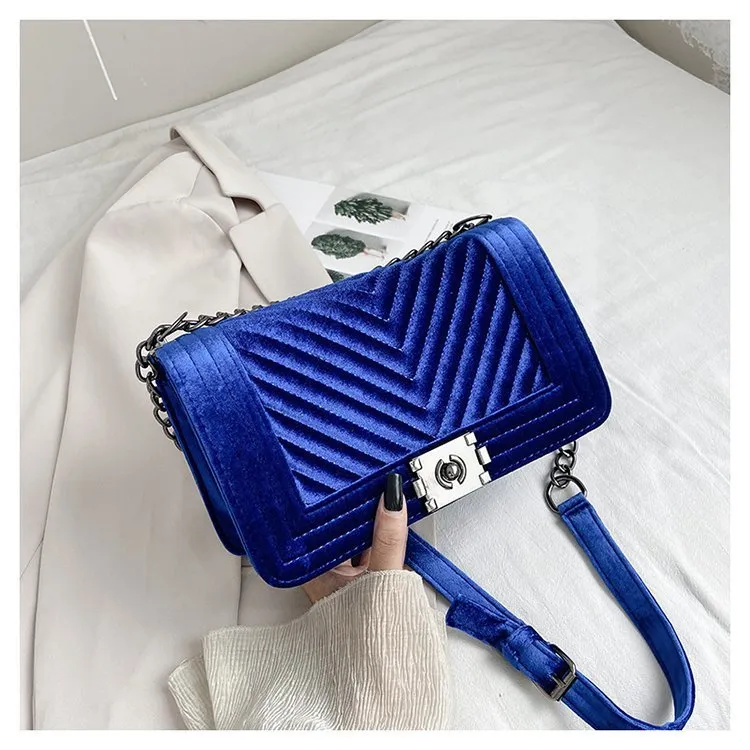 Luxury Velvet Crossbody Handbag