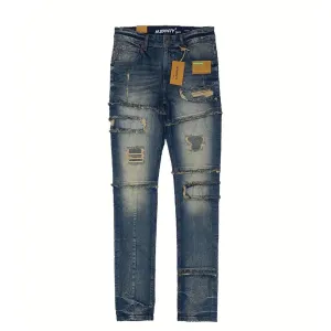 M. Society Men Skinny Fit Denim Jeans(Mud)