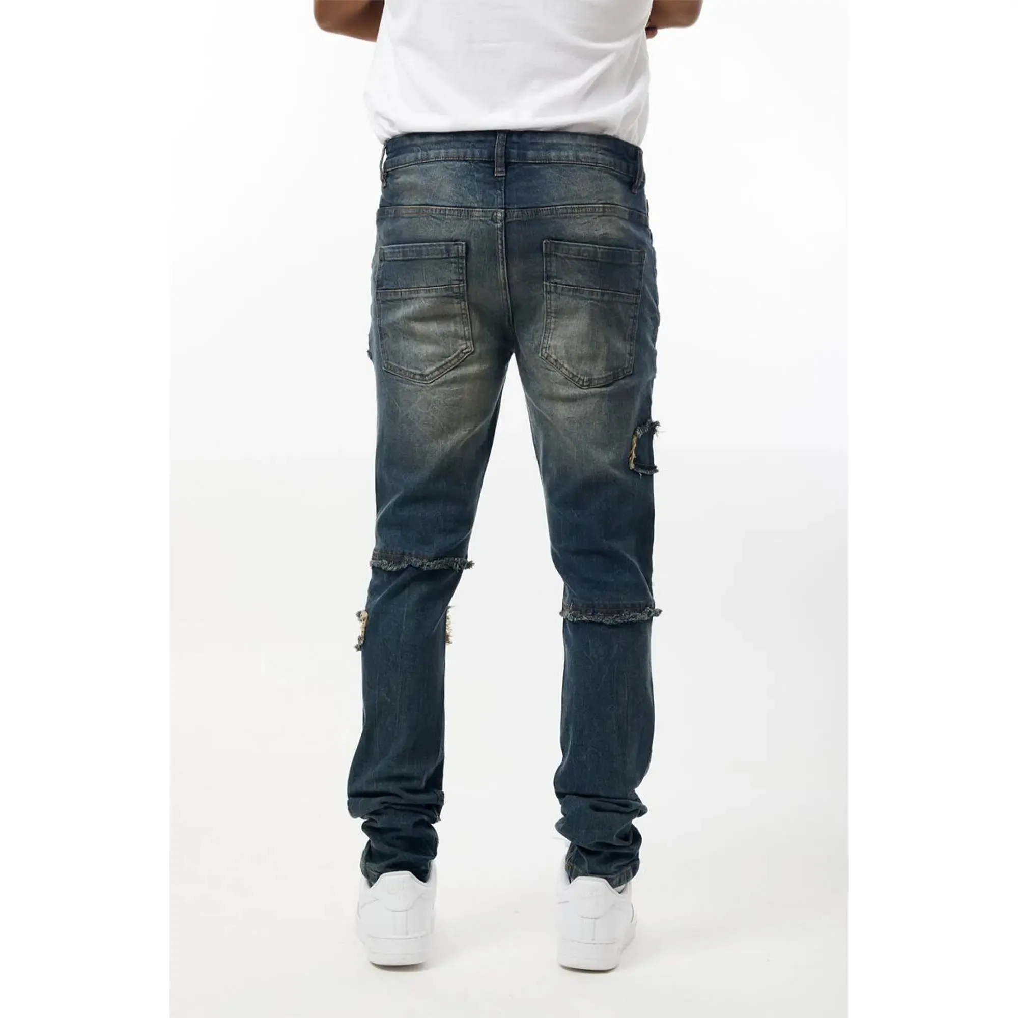 M. Society Men Skinny Fit Denim Jeans(Mud)