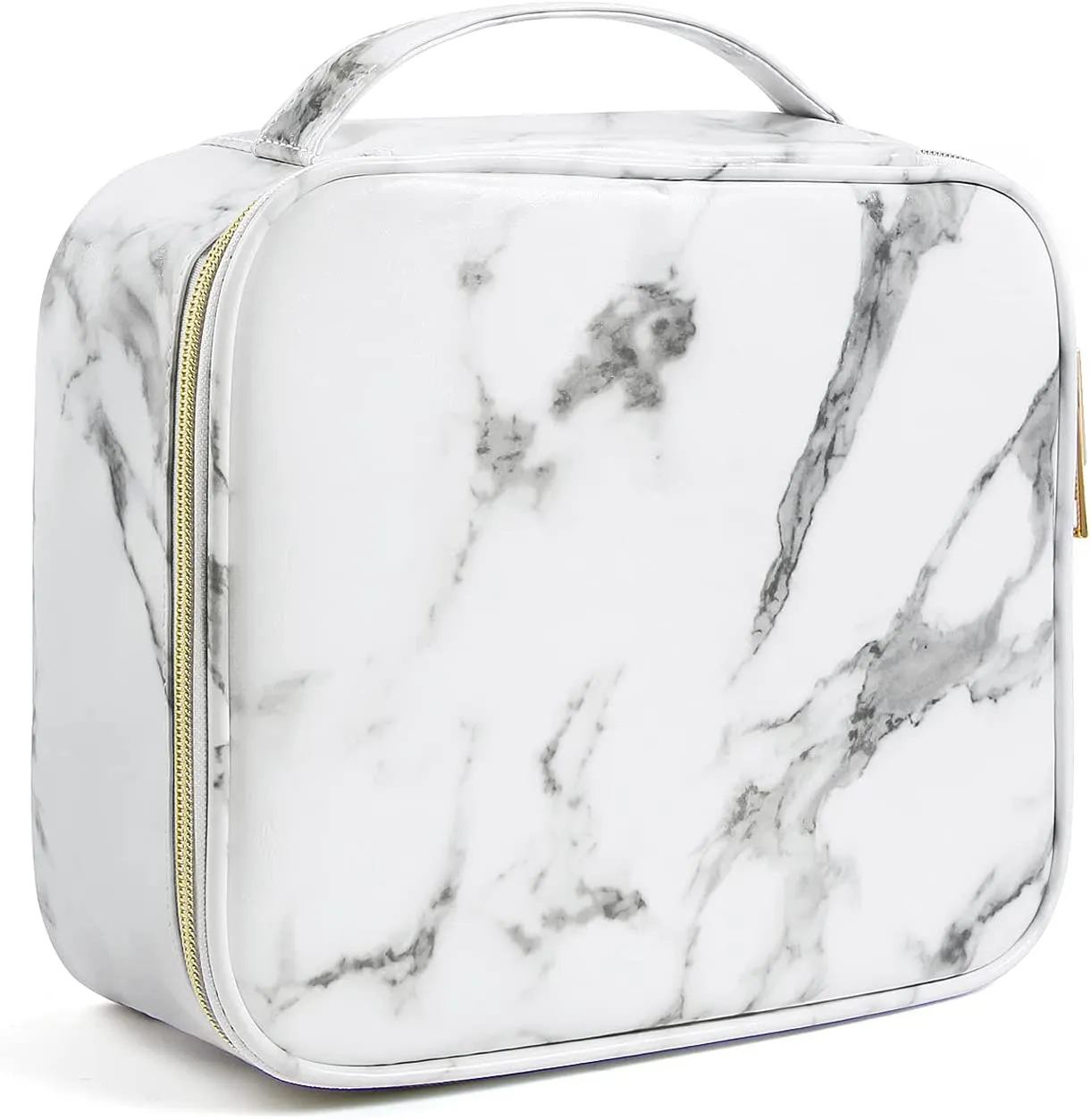 MAANGE Makeup Bag Cosmetic Bags with Gold Zipper Travel Make Up Bag for Women Portable Makeup Case Organizer Toiletry Bag for Women and Girls