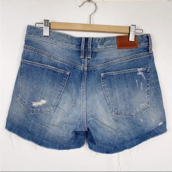Madewell distressed Denim Shorts Raw Hem 28