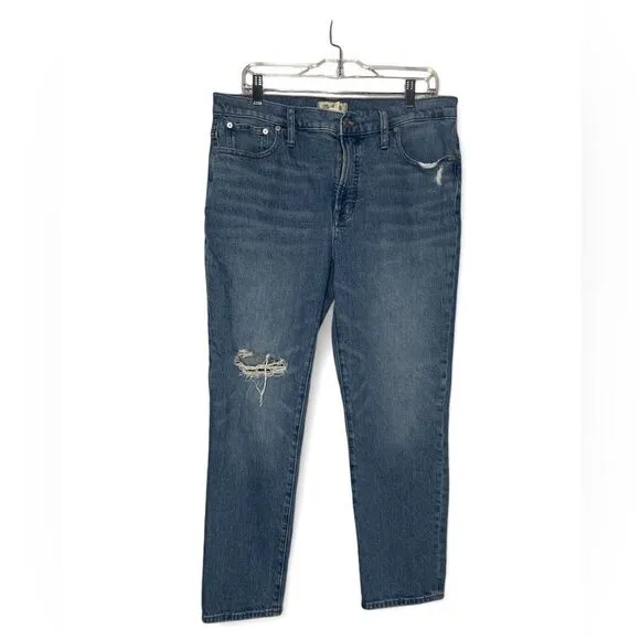 Madewell The Mid-Rise Perfect Vintage Jean Size 31 Women’s Denim Distressed