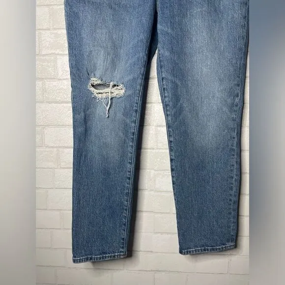 Madewell The Mid-Rise Perfect Vintage Jean Size 31 Women’s Denim Distressed