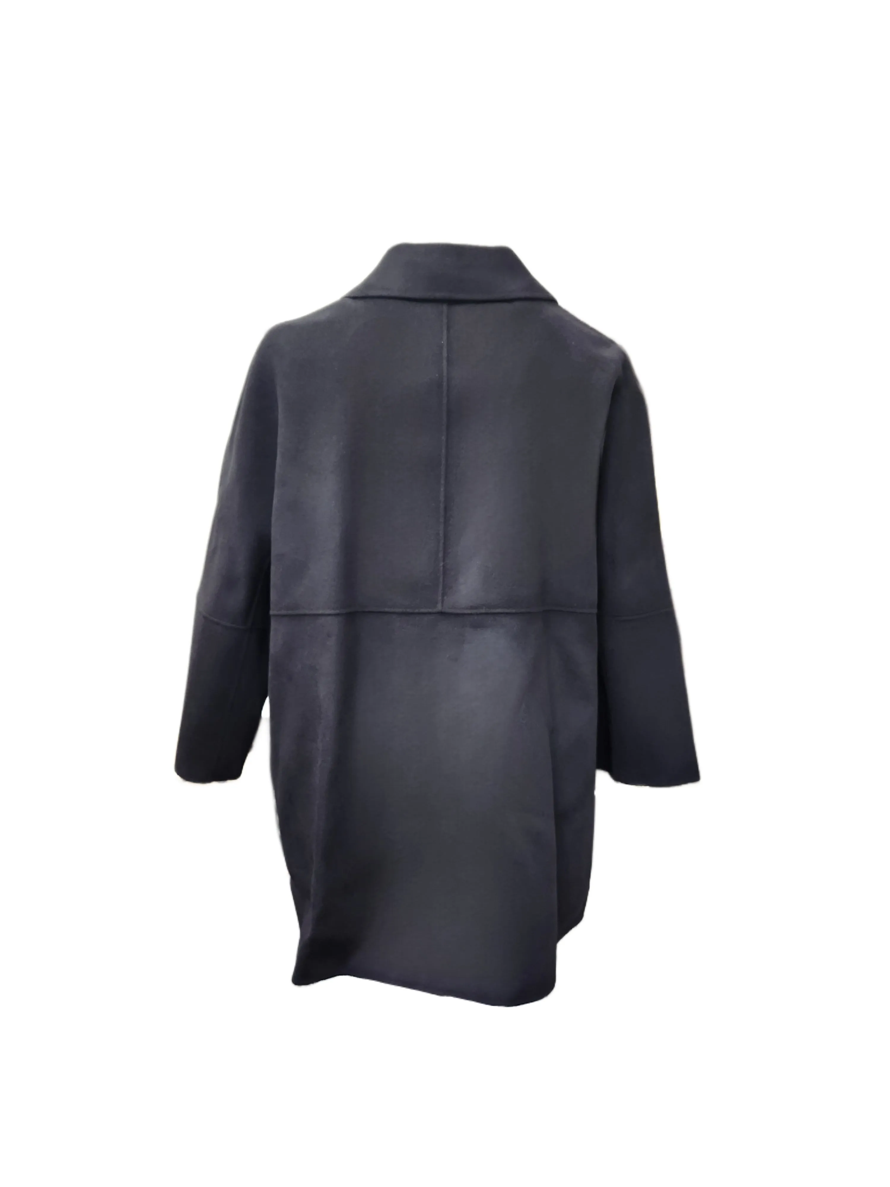Marina Rinaldi Women's Black Natalia Button Closure Wool Coat Size 20W/29 NWT
