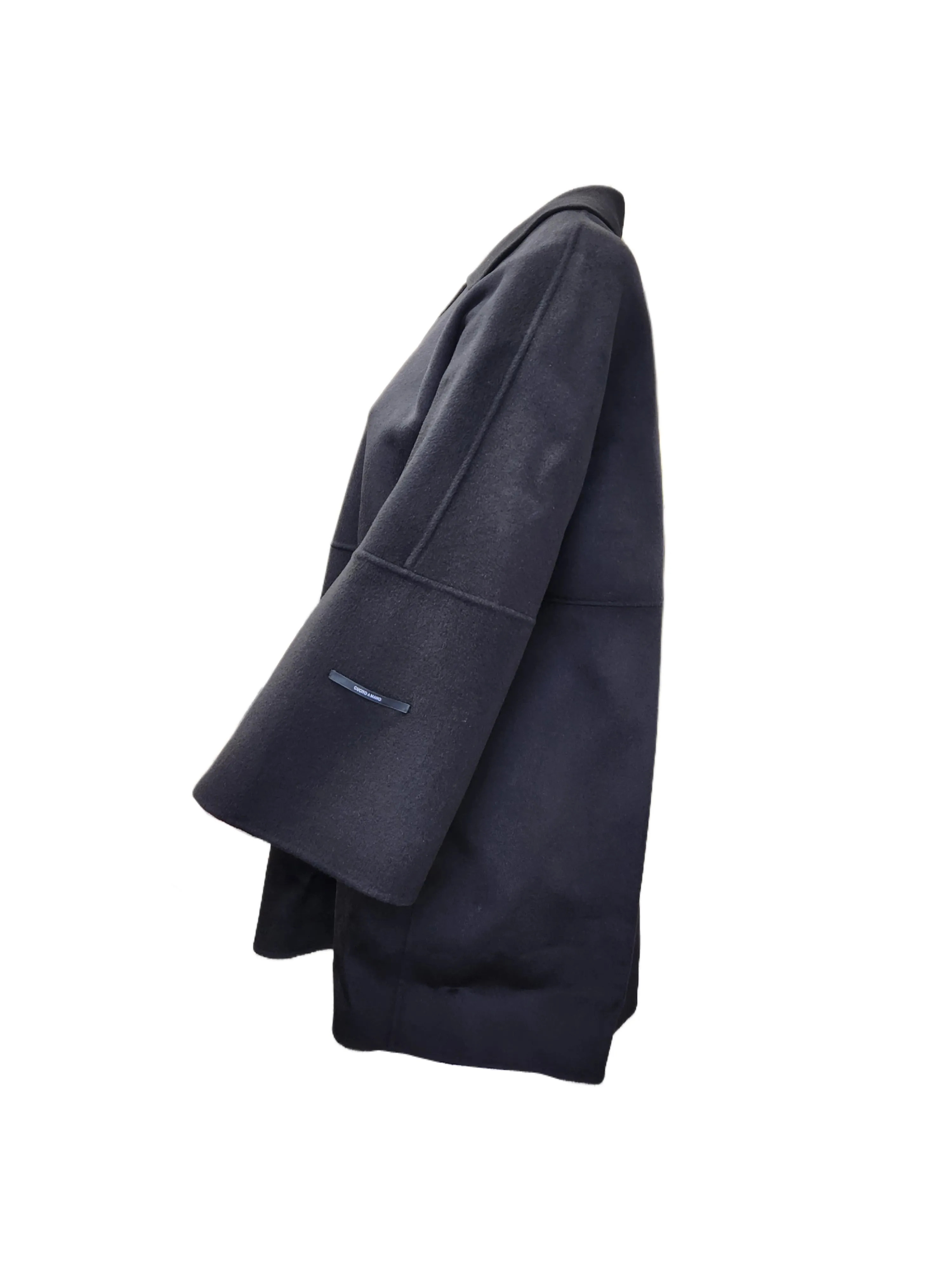 Marina Rinaldi Women's Black Natalia Button Closure Wool Coat Size 20W/29 NWT