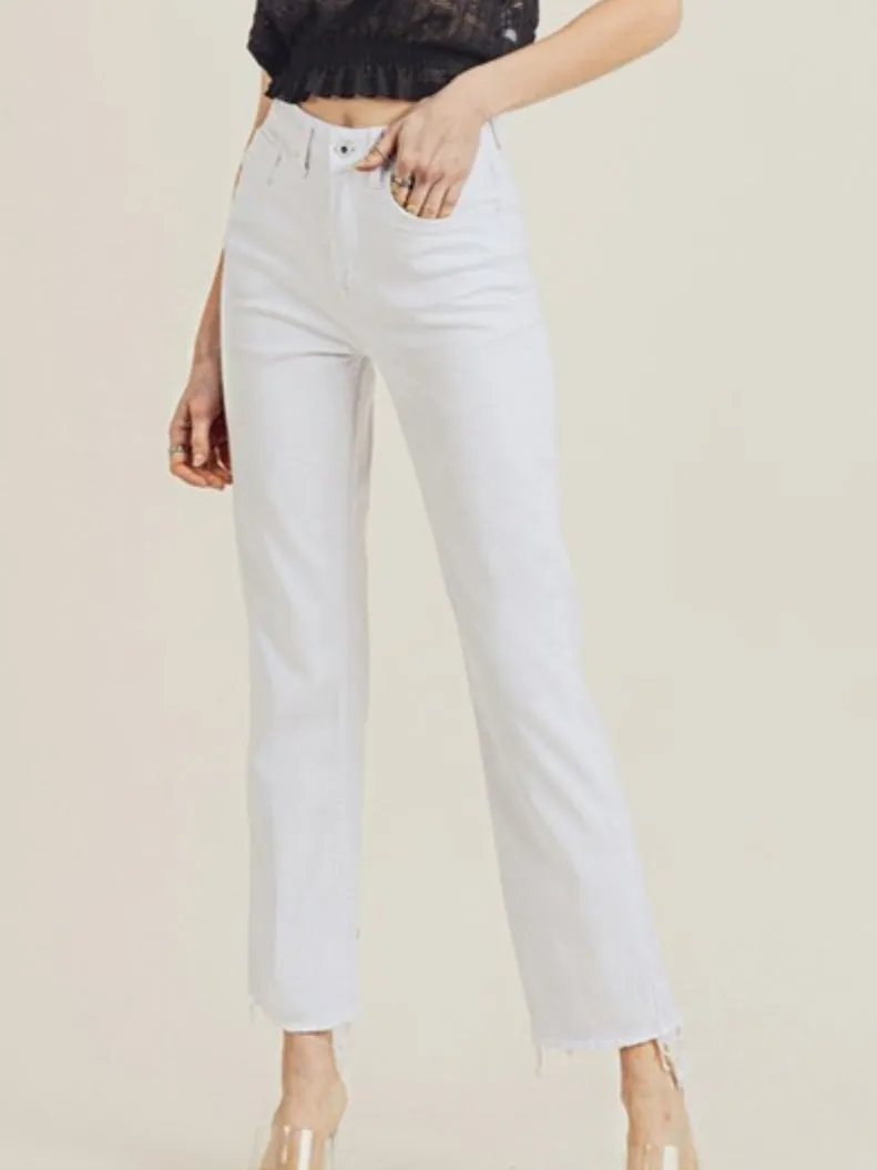 Marnie Straight Leg Denim: White