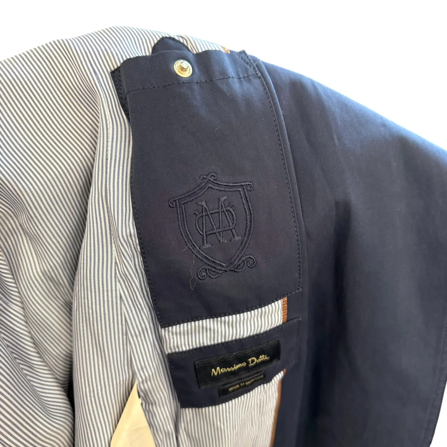 Massimo Dutti Navy Trench Coat - 8