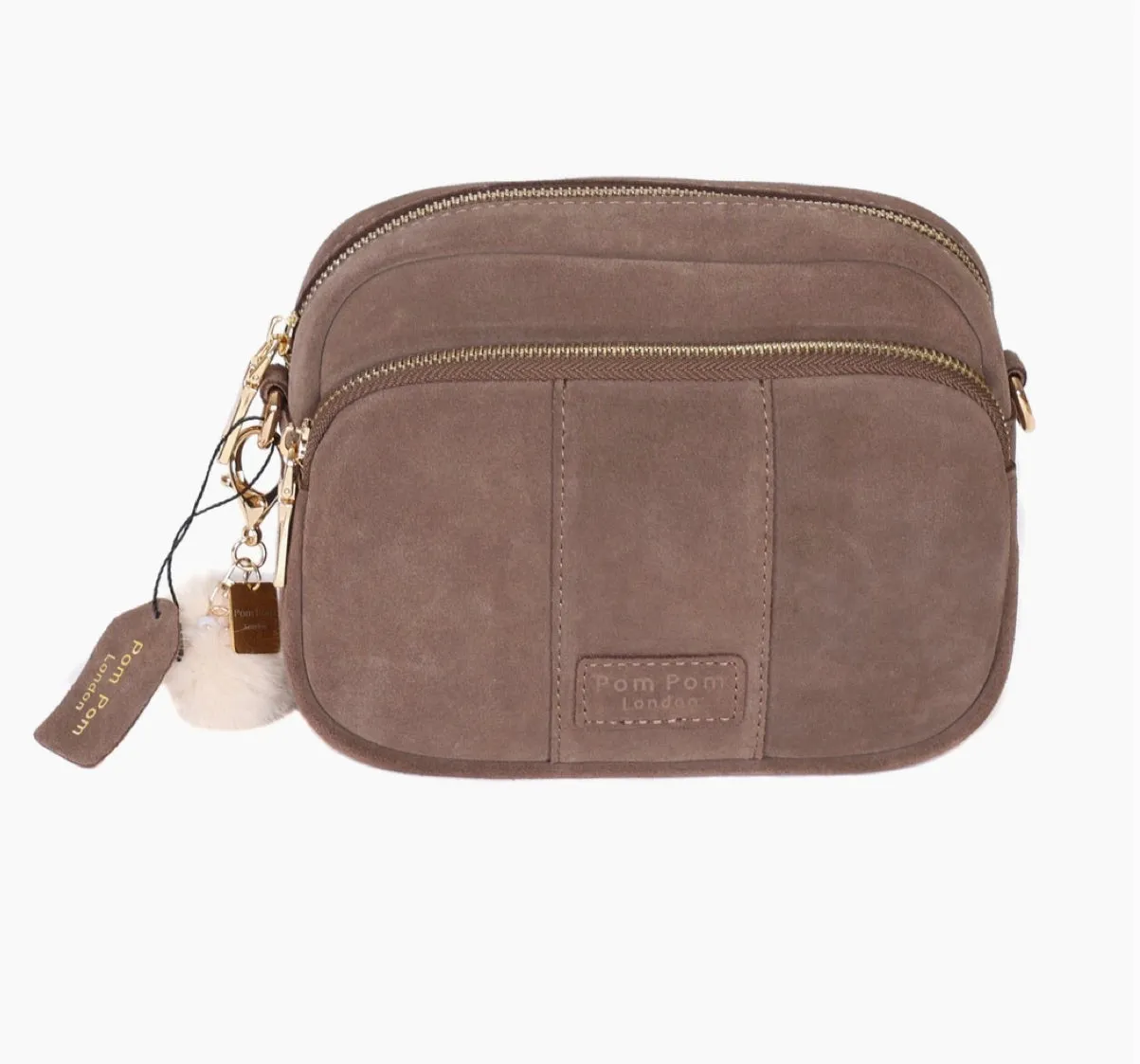 Mayfair Suede Bag Mocha & Strap Gold Chain