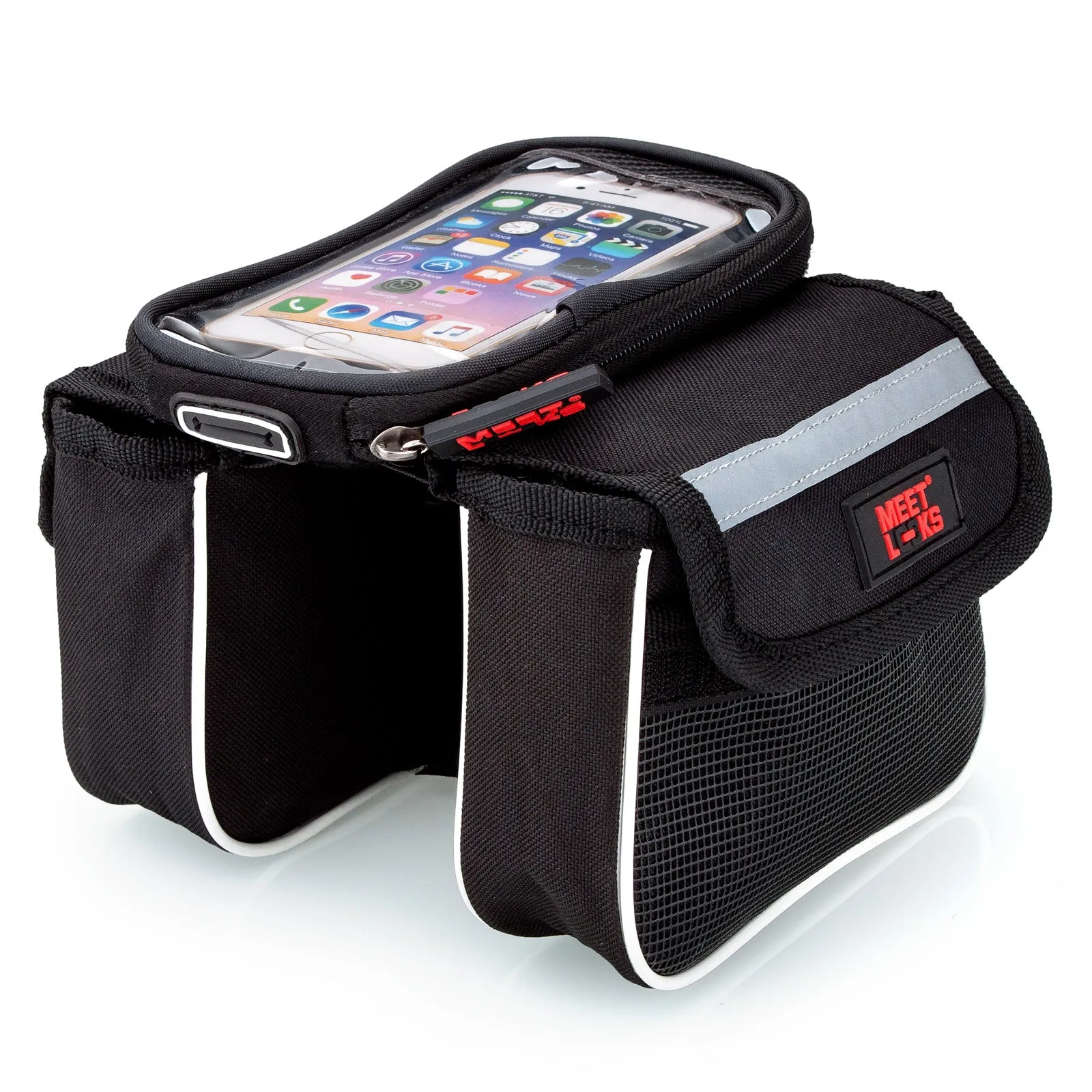 MEETLOCKS Bike bags Cycling Panniers Front Tube Bag Phone Screen 5.7",BAG0006