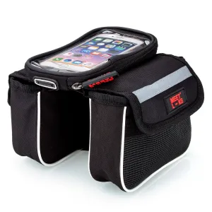MEETLOCKS Bike bags Cycling Panniers Front Tube Bag Phone Screen 5.7",BAG0006