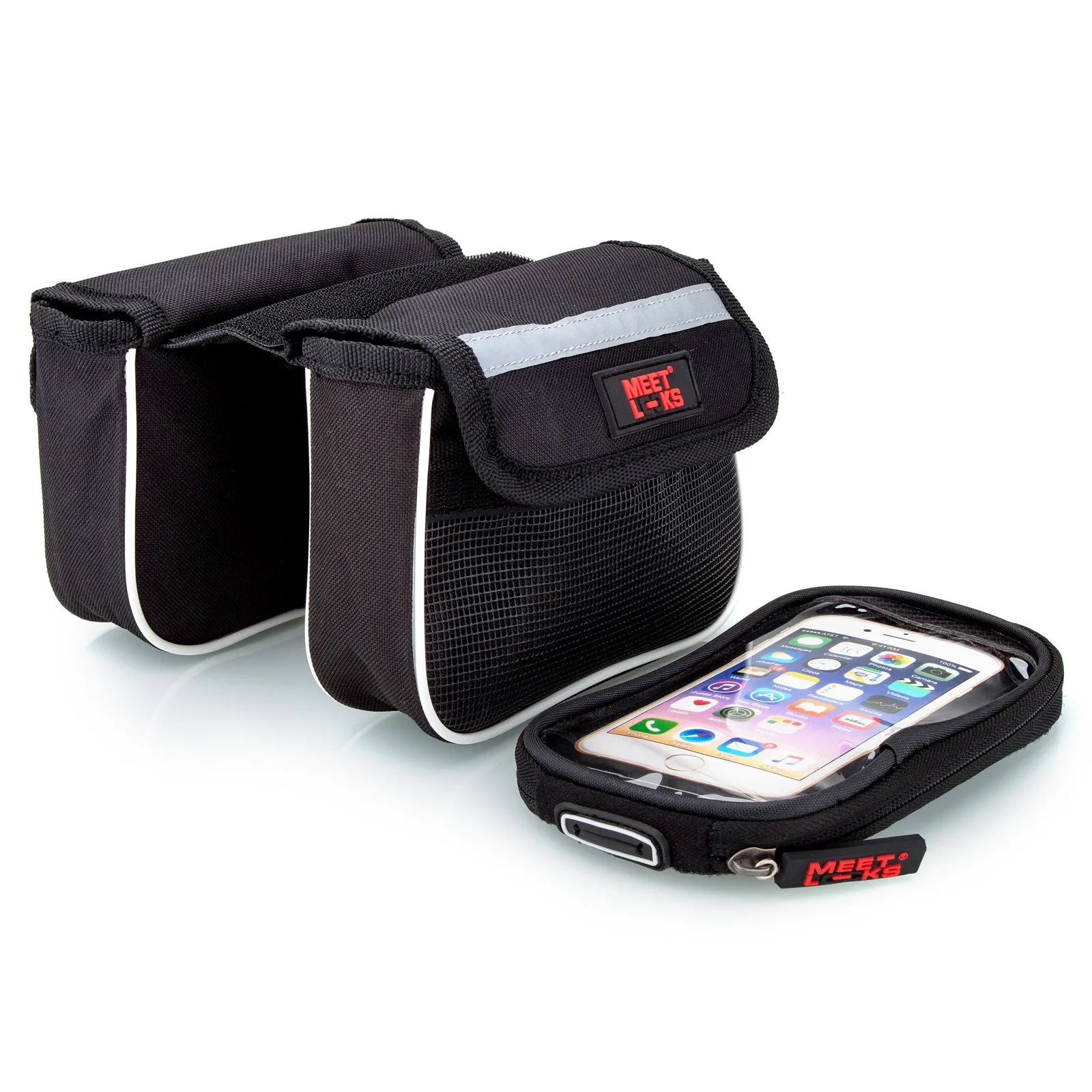 MEETLOCKS Bike bags Cycling Panniers Front Tube Bag Phone Screen 5.7",BAG0006