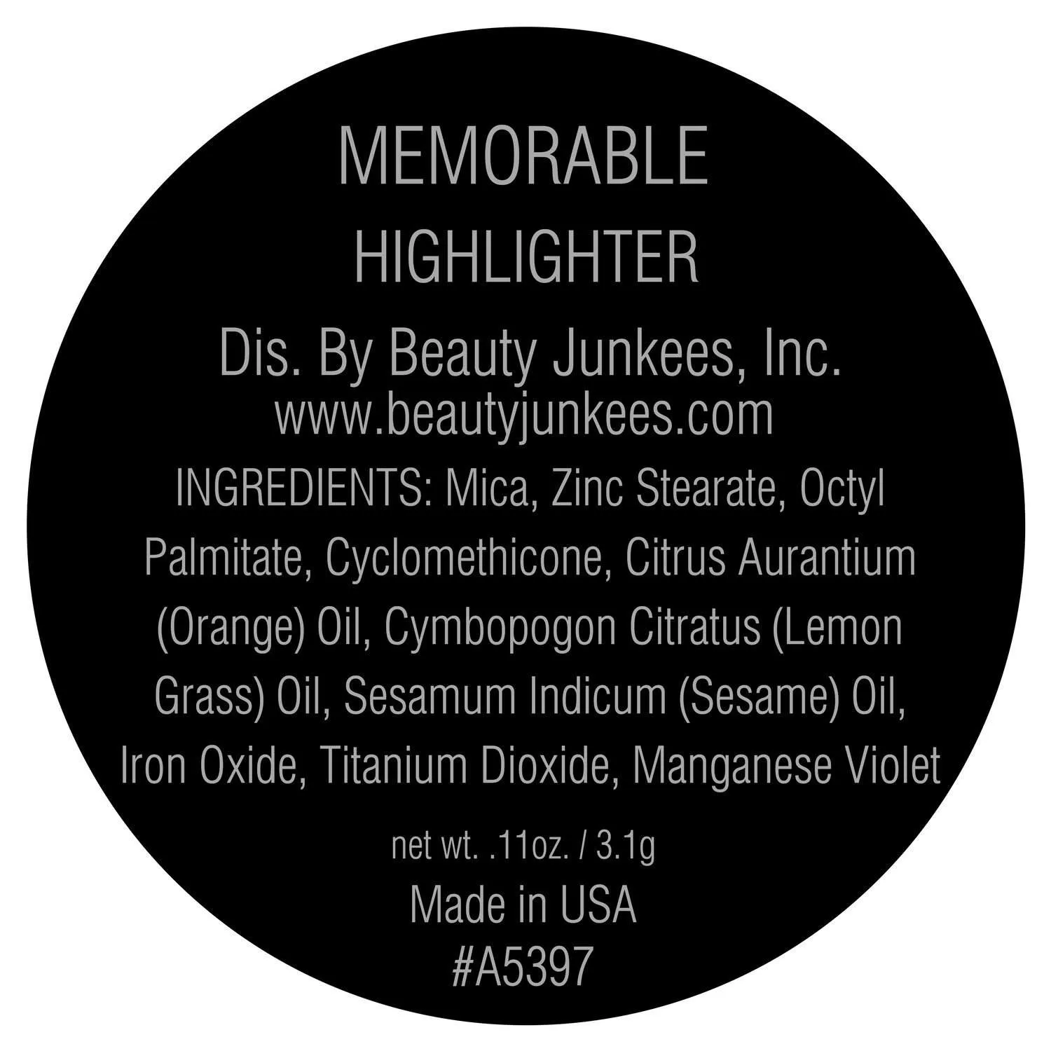 Memorable Powder Highlighter Pan