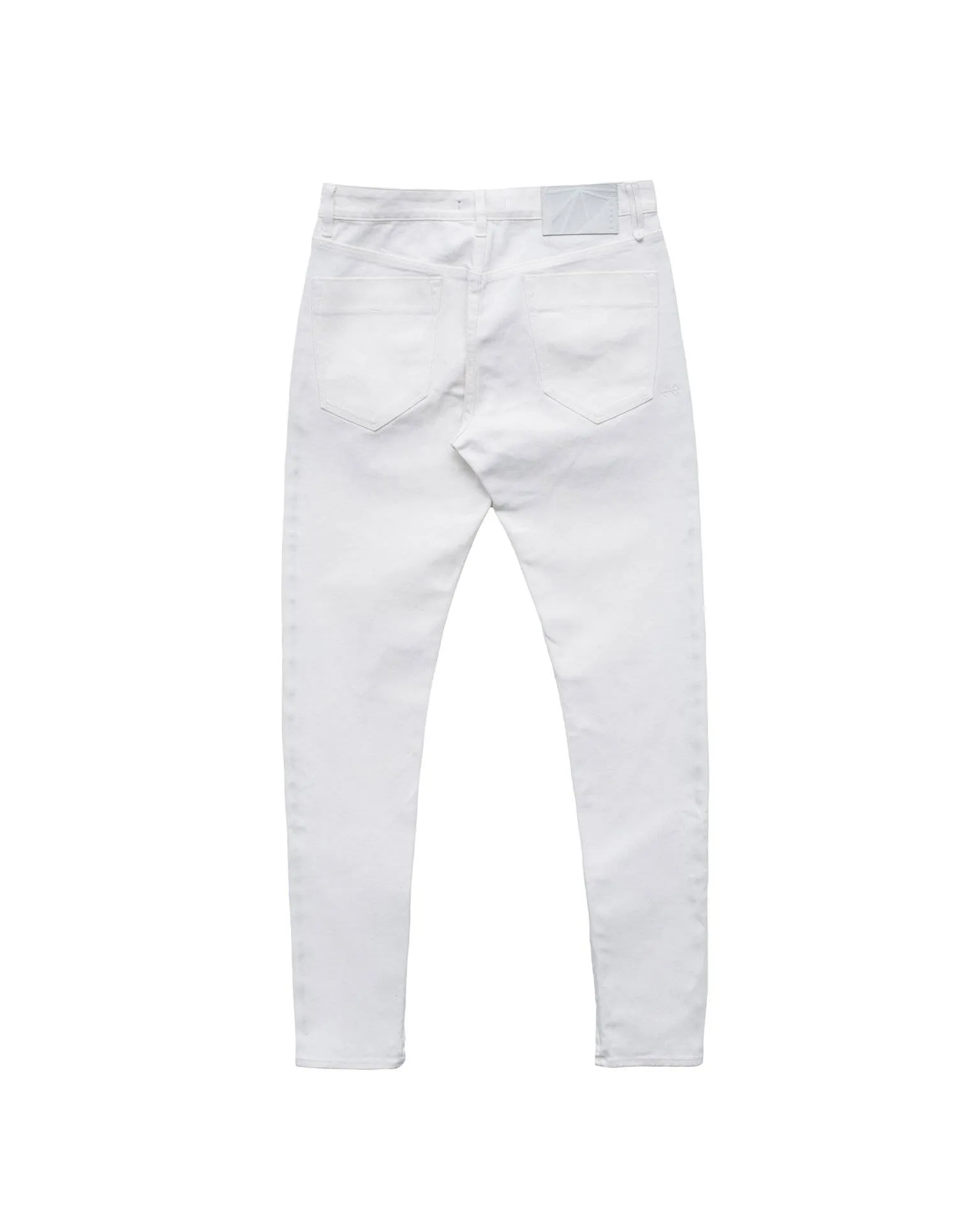Men's Track Zip Skinny Fit Denim in White
