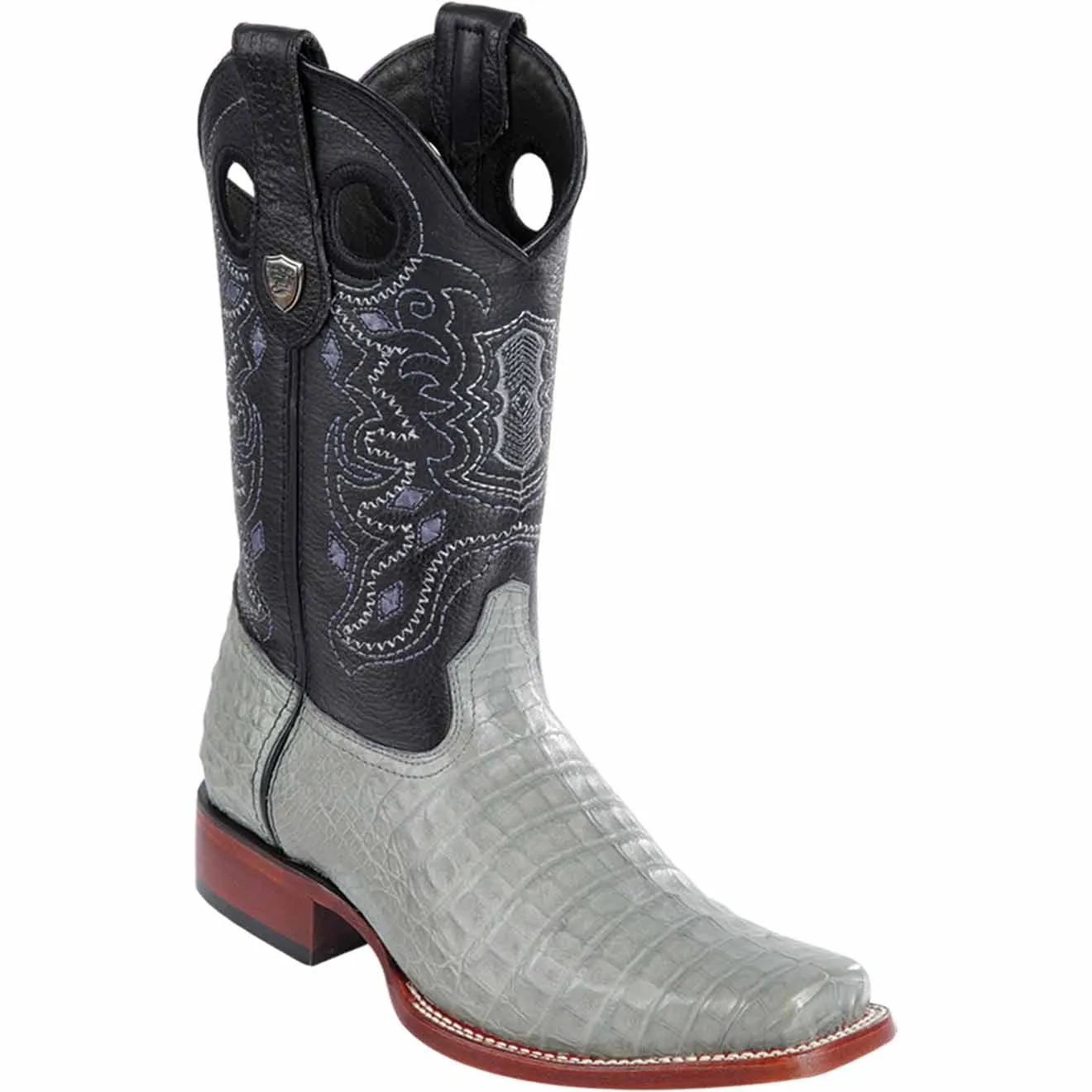 Men's Wild West Caiman Belly Skin Rodeo Toe Boots 281882
