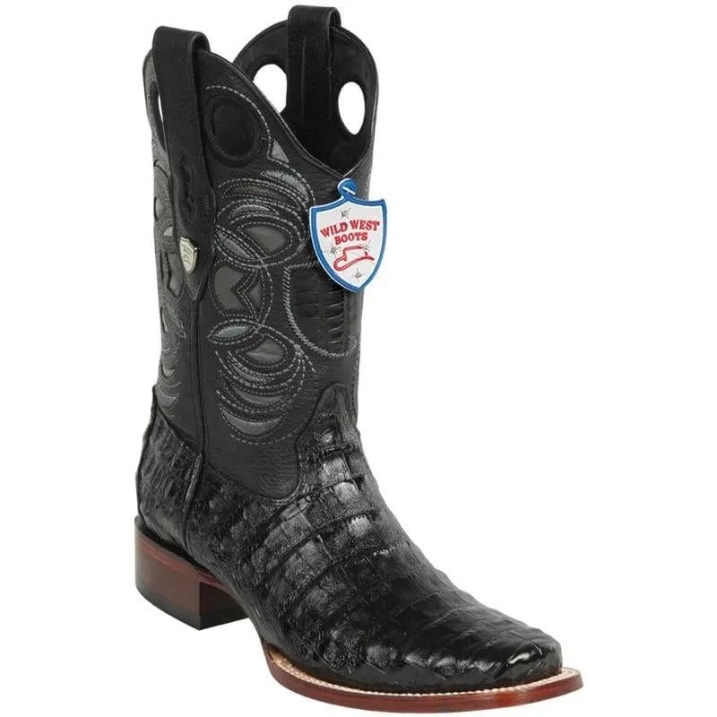 Men's Wild West Caiman Belly Skin Rodeo Toe Boots 281882