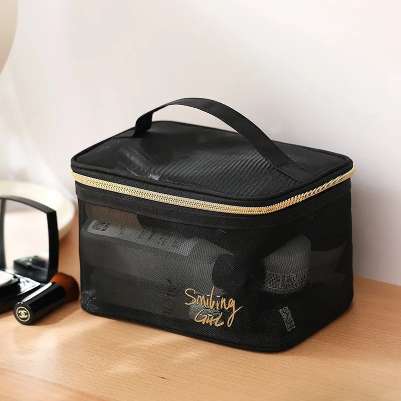 Mesh Hand Toiletry Transparent Bath Swim Cosmetic Bags