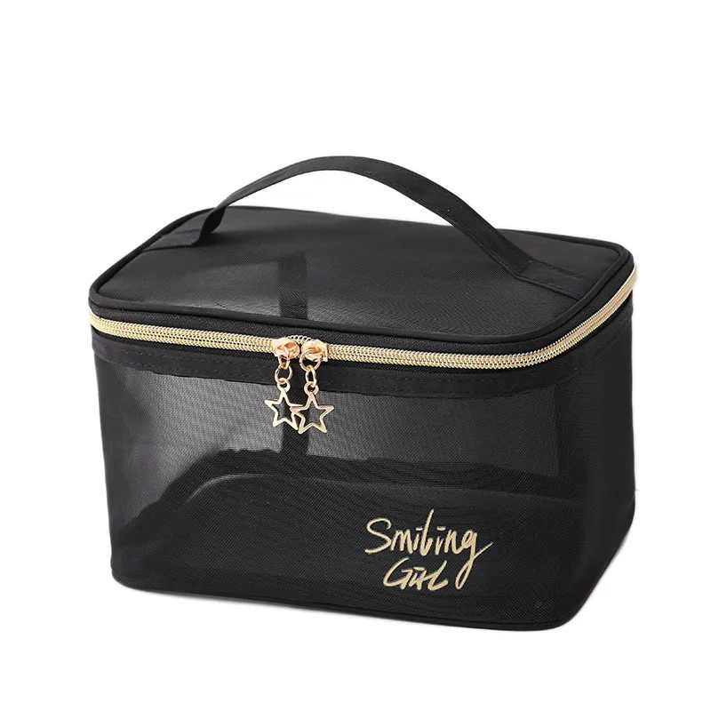 Mesh Hand Toiletry Transparent Bath Swim Cosmetic Bags