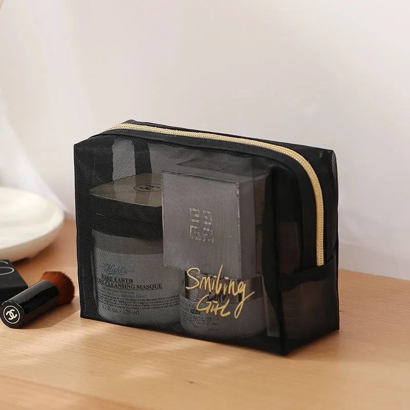 Mesh Hand Toiletry Transparent Bath Swim Cosmetic Bags