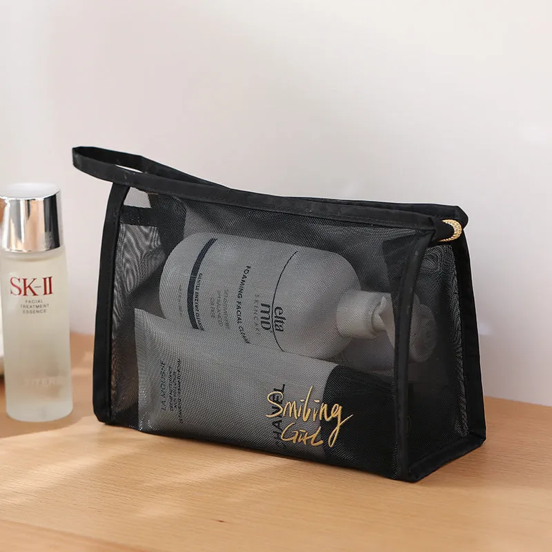 Mesh Hand Toiletry Transparent Bath Swim Cosmetic Bags