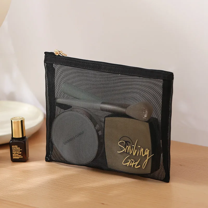 Mesh Hand Toiletry Transparent Bath Swim Cosmetic Bags