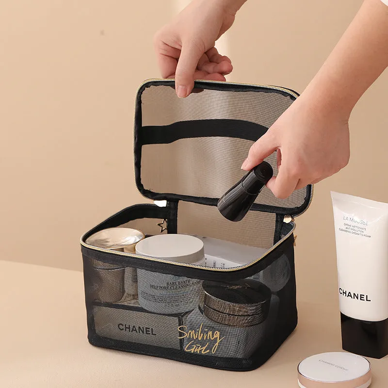 Mesh Hand Toiletry Transparent Bath Swim Cosmetic Bags