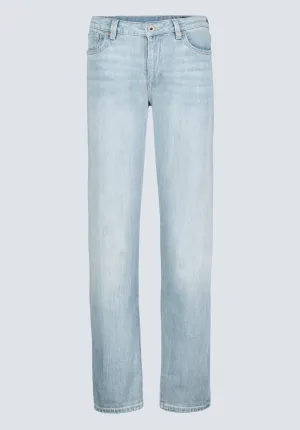 Mid Rise Bootcut Queen Women's Jeans, Vintage Light Blue - BL15985
