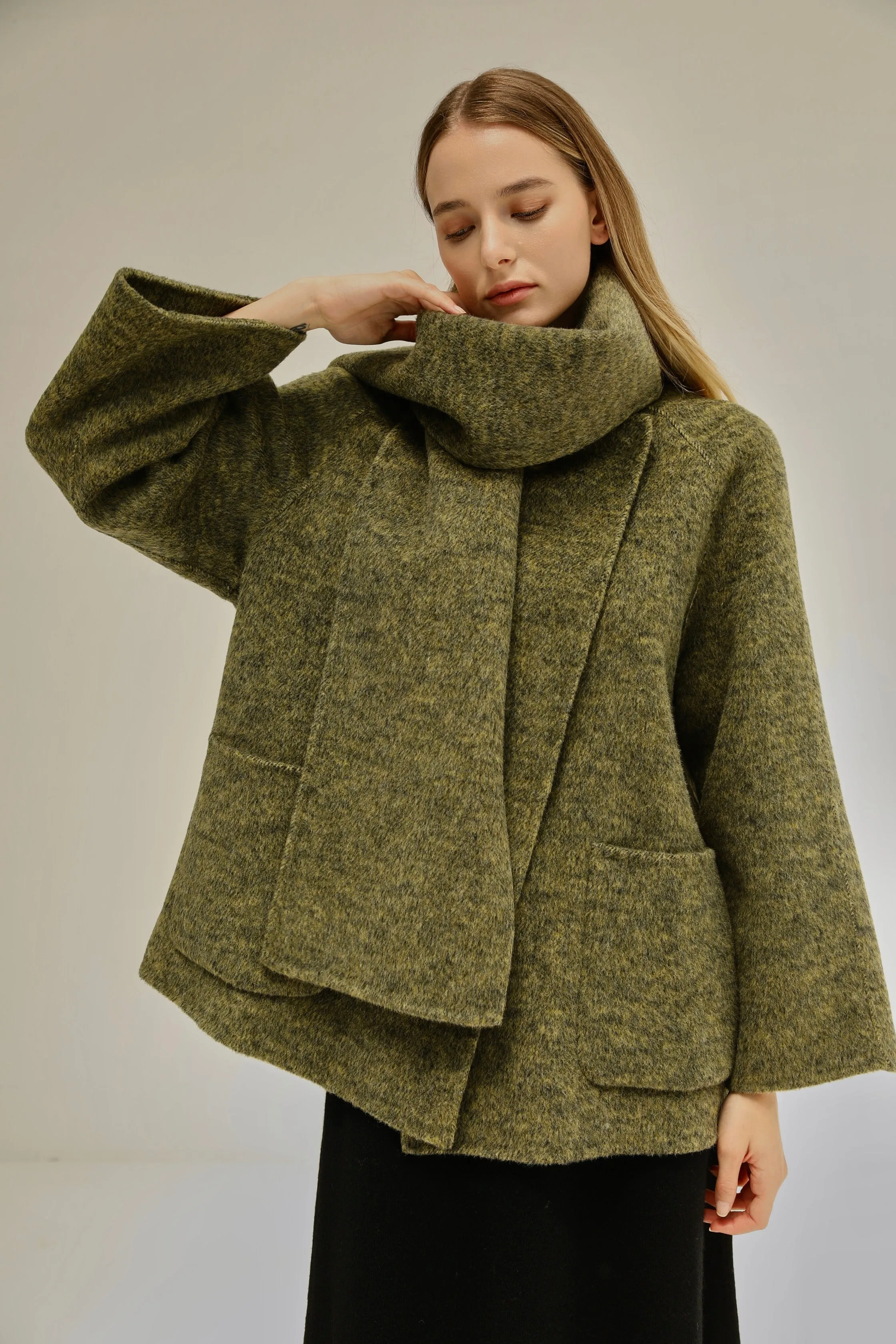 Miley Wool Blend Coat - Green