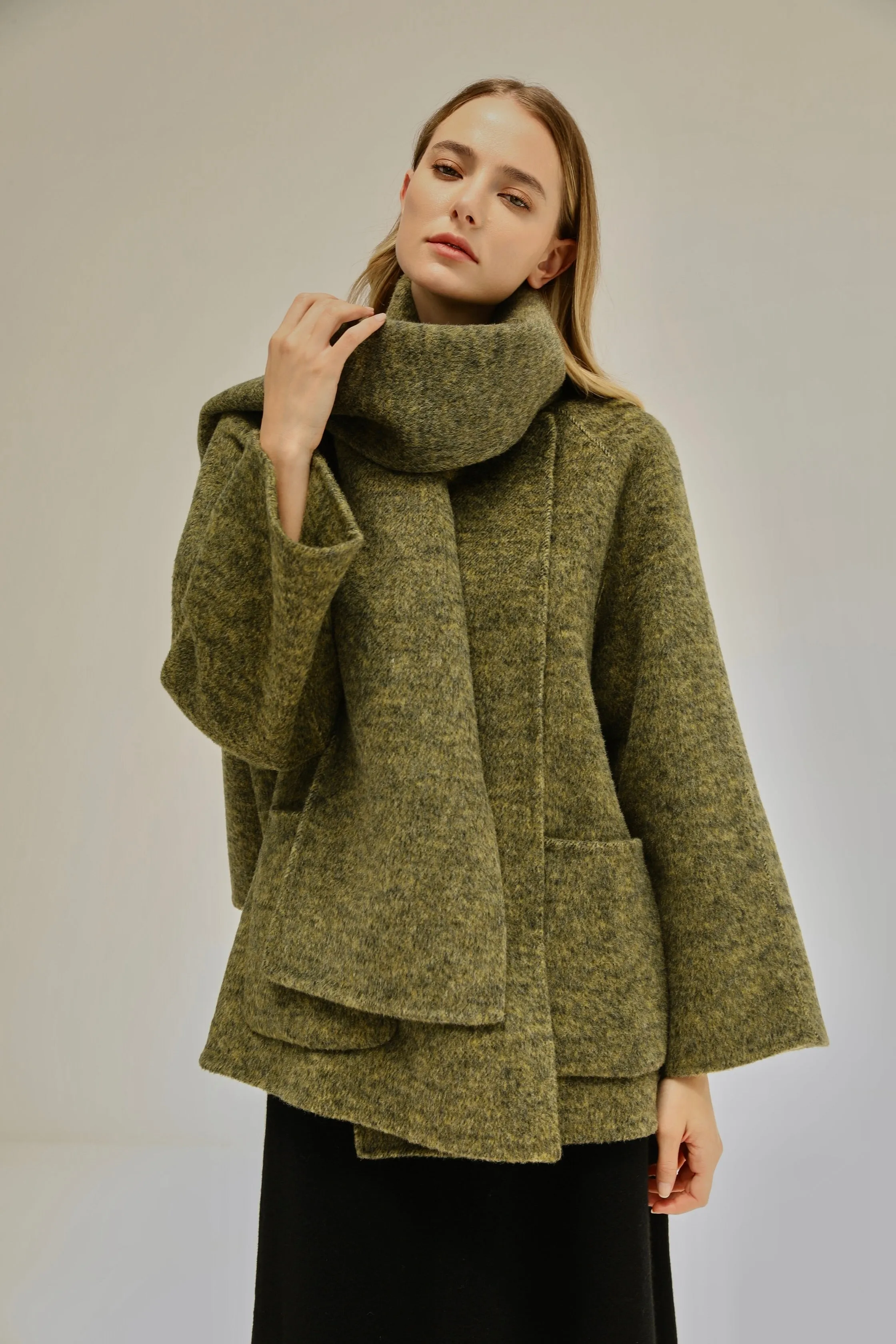 Miley Wool Blend Coat - Green