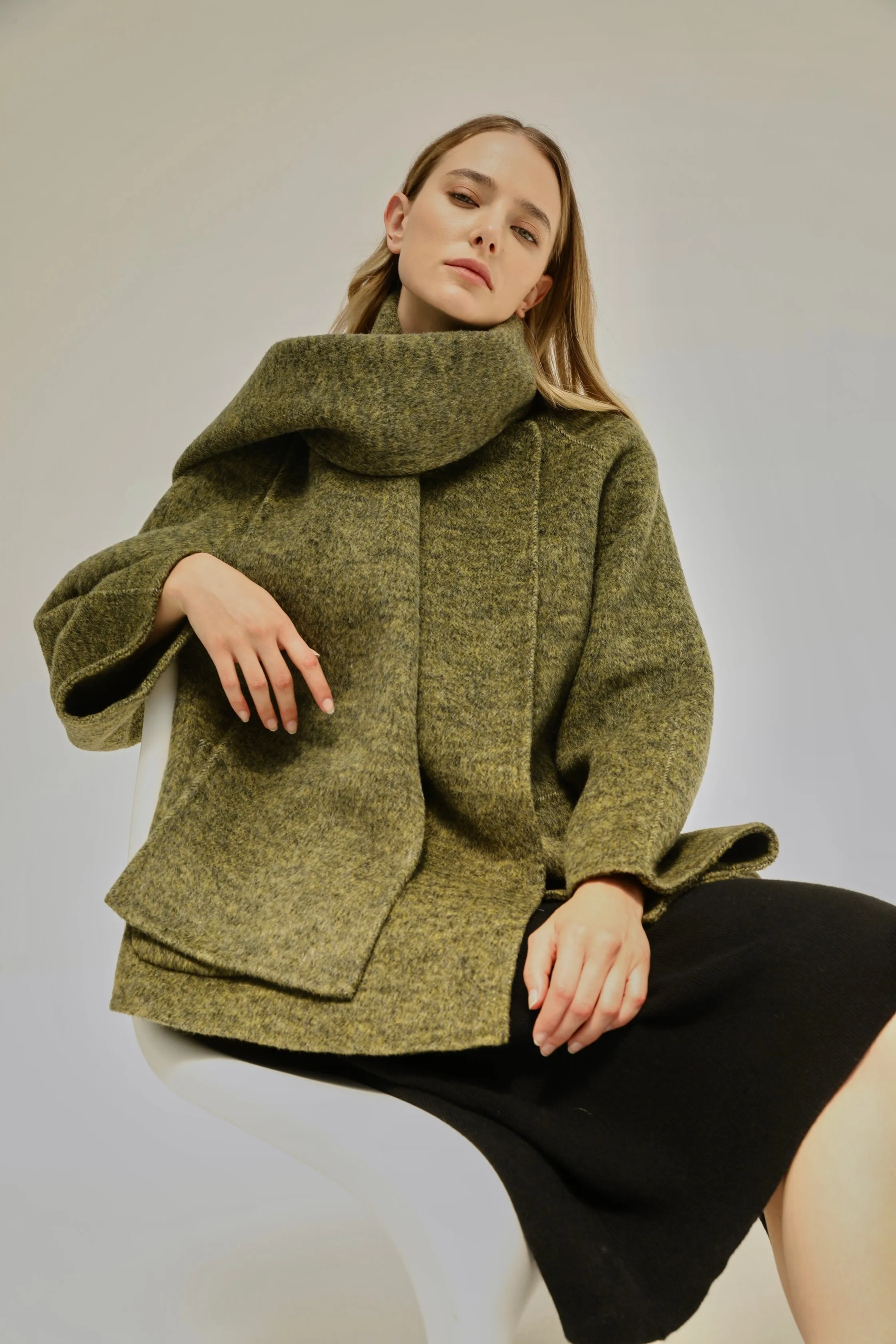 Miley Wool Blend Coat - Green