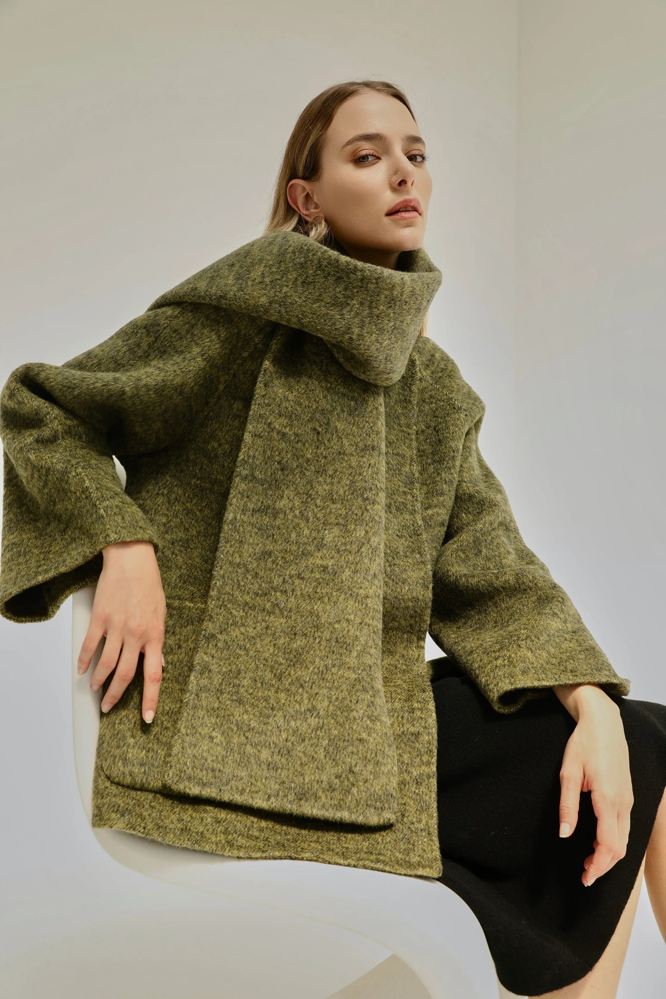 Miley Wool Blend Coat - Green