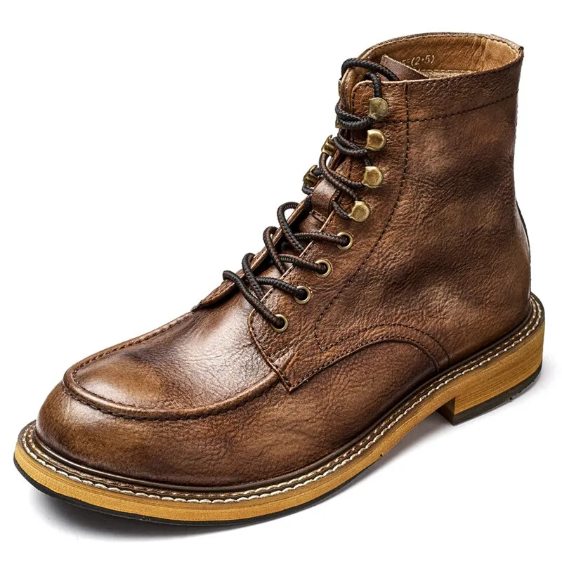 Military Boots Man Genuine Leather