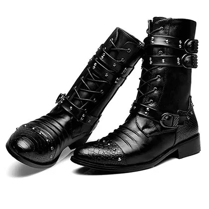Military Mid Calf Boots