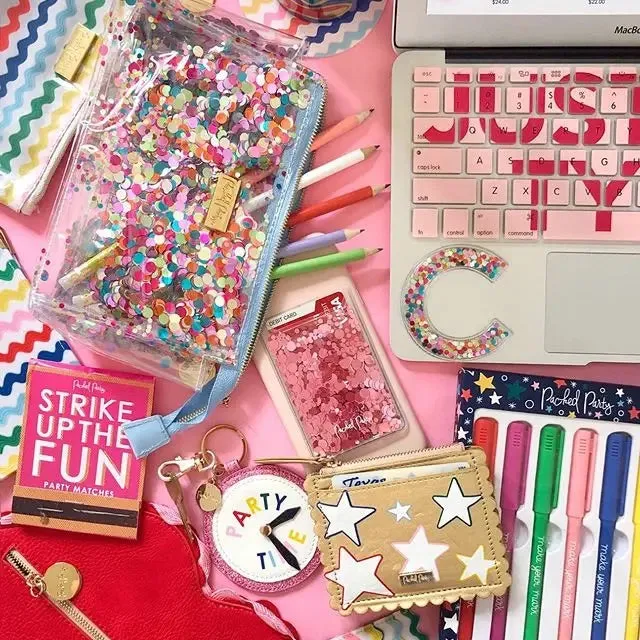 Mini Confetti Zip Cosmetic Bag