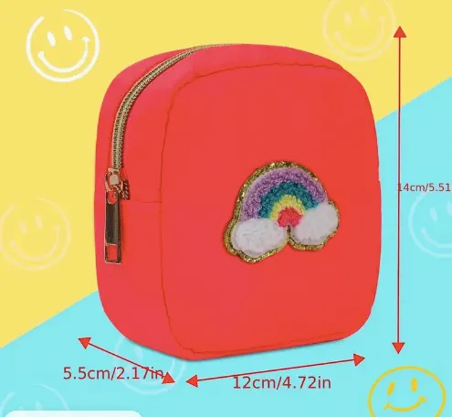 Mini Nylon Cosmetic Bag Embroidered