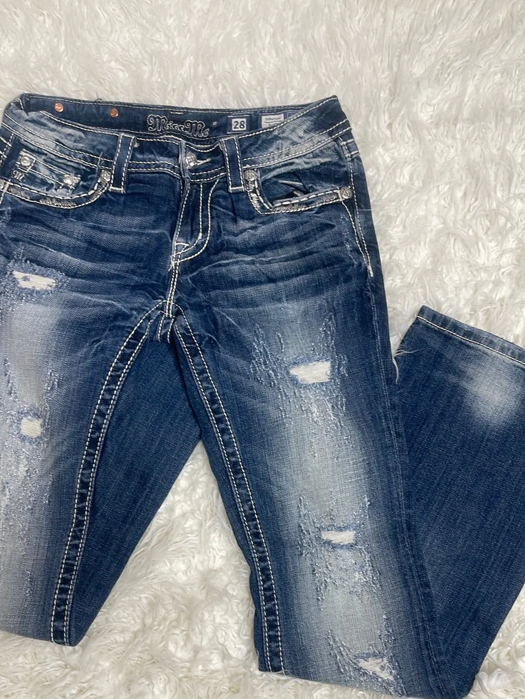 Miss Me Signature boot jeans je8099bl sz 28