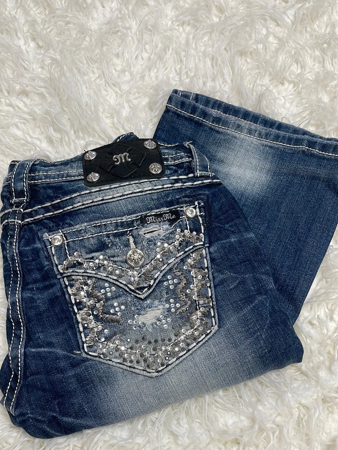 Miss Me Signature boot jeans je8099bl sz 28