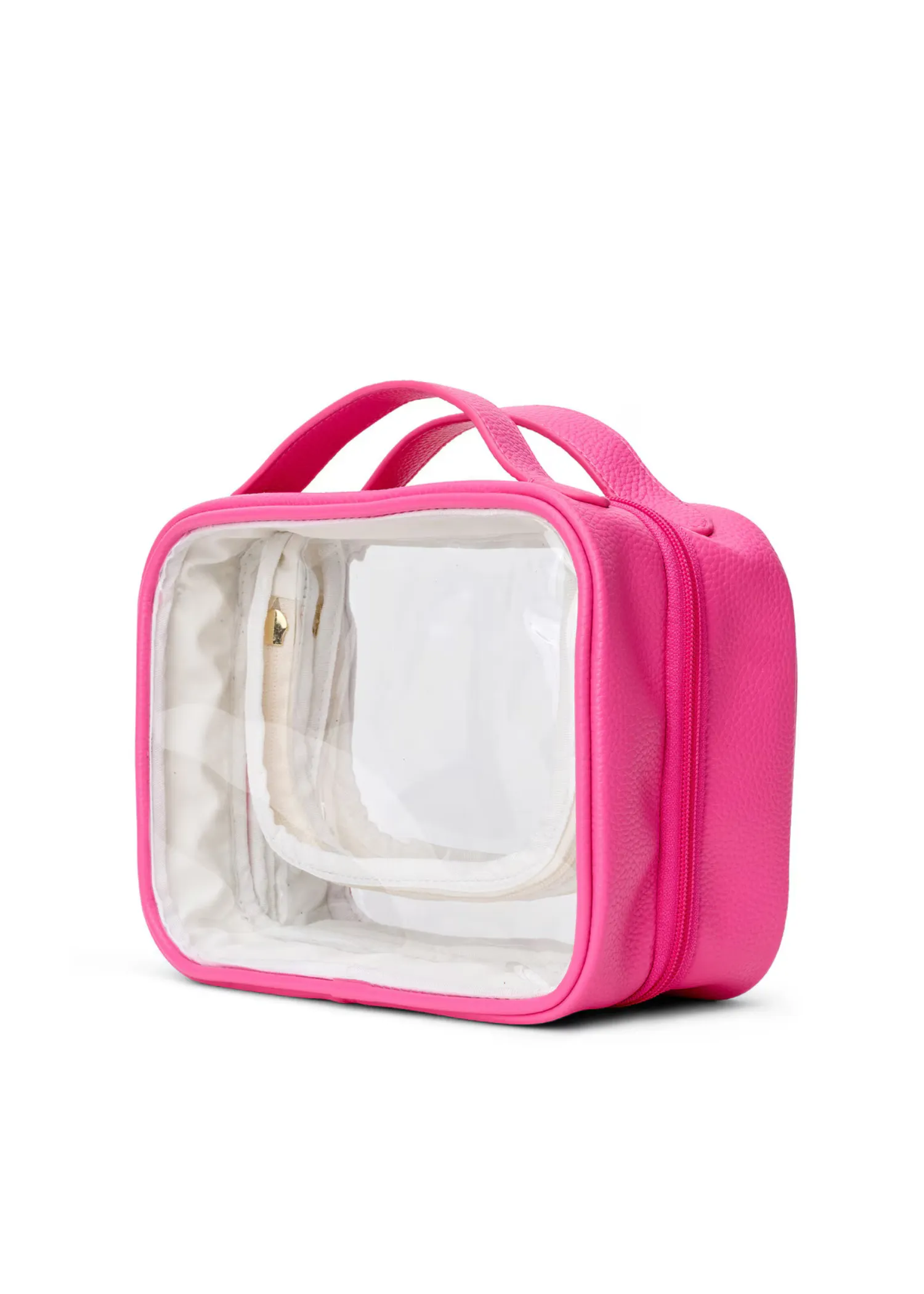 MOJO CLEAR COSMETIC BAG - RASPBERRY