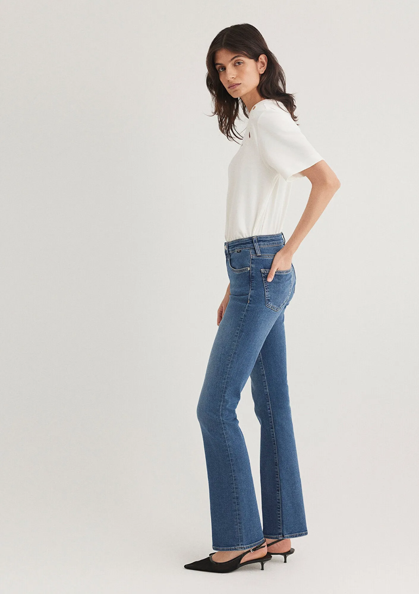 Molly Mid Brushed Stretch Jean Pants
