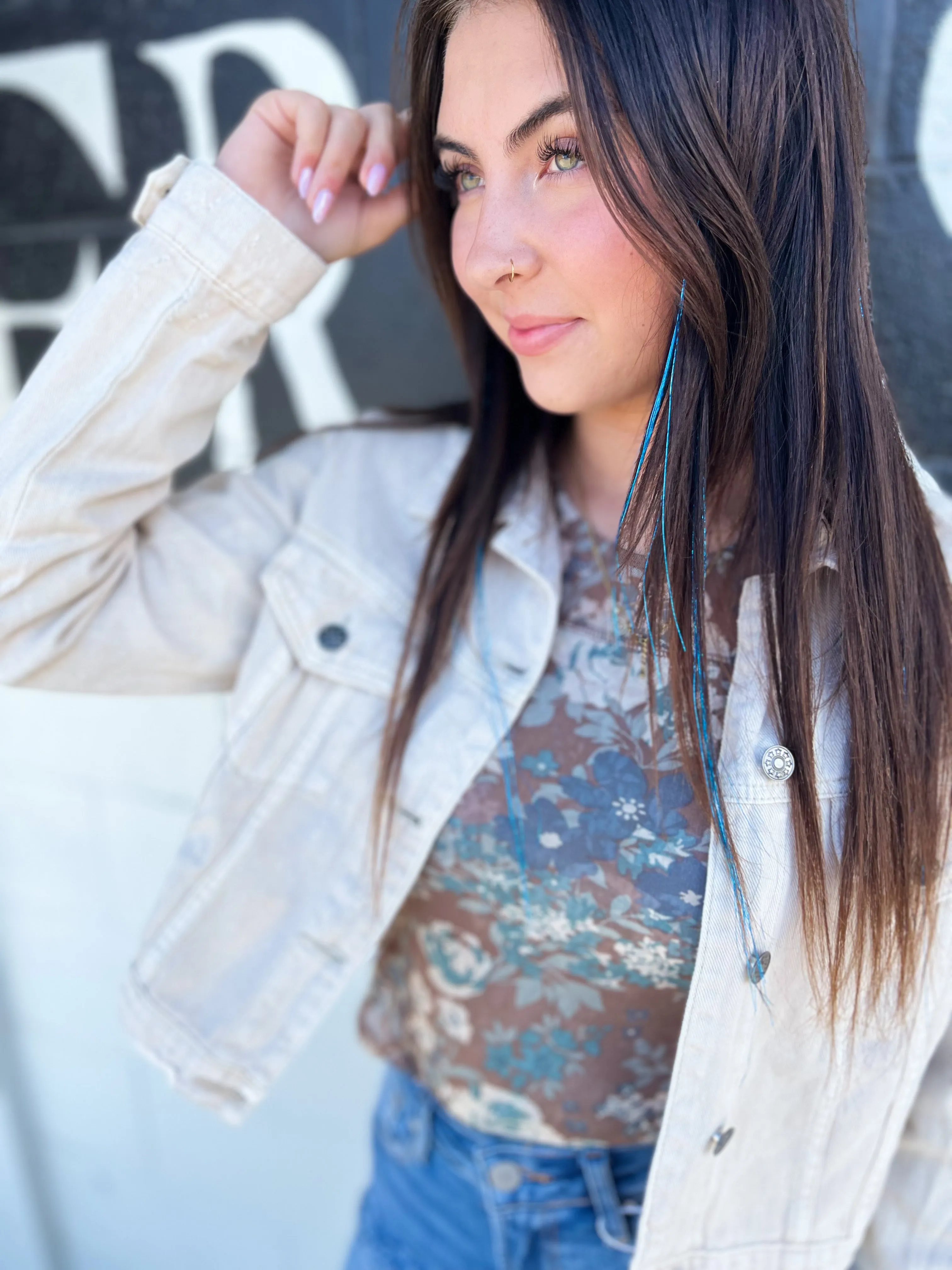 Molly Washed Denim Jacket- Bone
