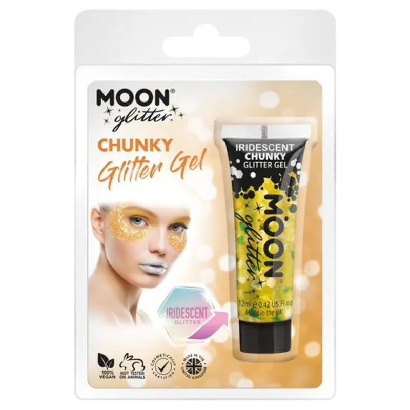 Moon Glitter Iridescent Chunky Glitter Gel, Yellow