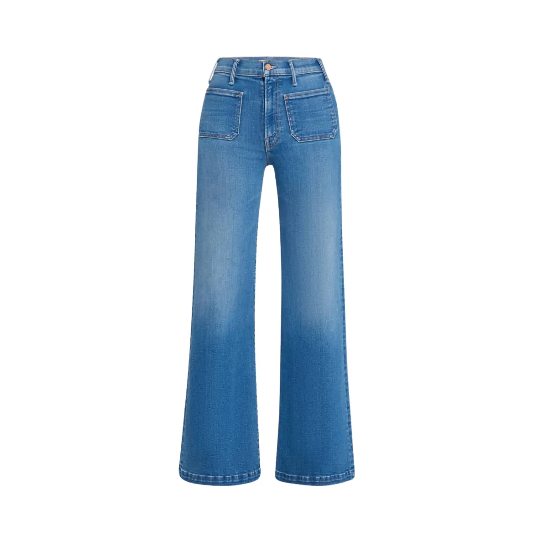 MOTHER DENIM LIL HIGH ROLLER PATCH POCKET SNEAK