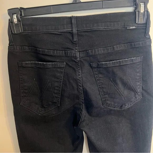 MOTHER The Insider Crop Step Fray Black Jeans Not Guilty 27