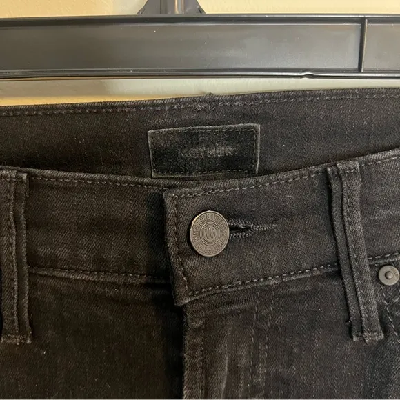 MOTHER The Insider Crop Step Fray Black Jeans Not Guilty 27