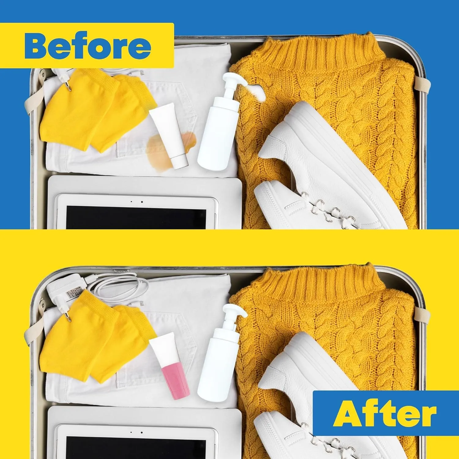 Multi-Size Silicone Bottle Covers for Travel – Leak-Proof Stretchable Sleeves & Safety Clip Locks, Silicone Covers for Travel Toiletries, Bottle Covers for Traveling Essentials