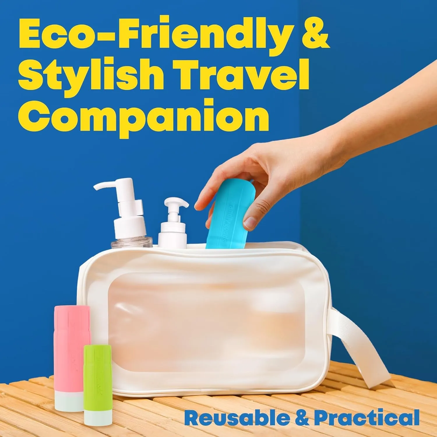 Multi-Size Silicone Bottle Covers for Travel – Leak-Proof Stretchable Sleeves & Safety Clip Locks, Silicone Covers for Travel Toiletries, Bottle Covers for Traveling Essentials
