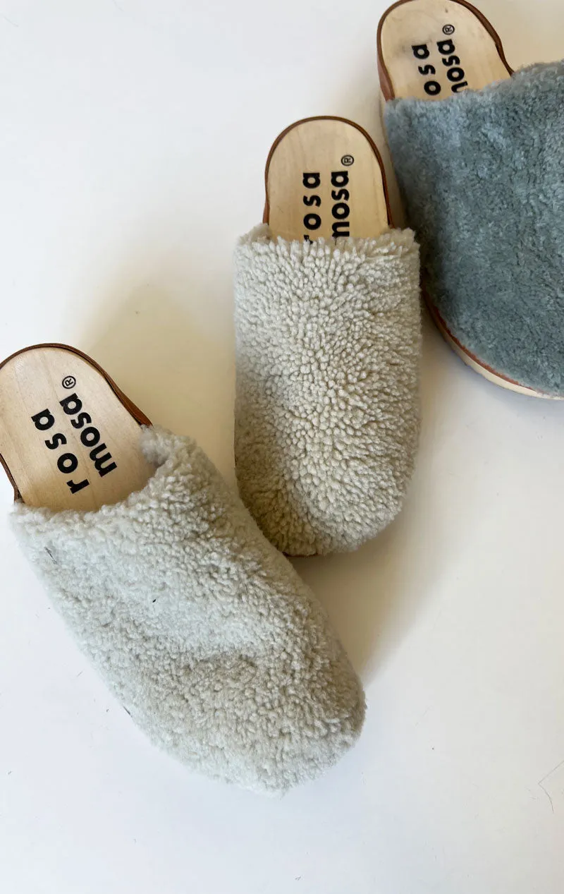 Natural Icelandic Shearling clogs -Last pair! Size 38 (fits like a 9)